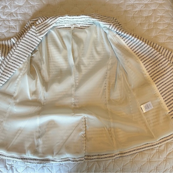NWOT Veronica Beard Black and White Cutaway Tweed Dickey Jacket - Picture 12 of 14